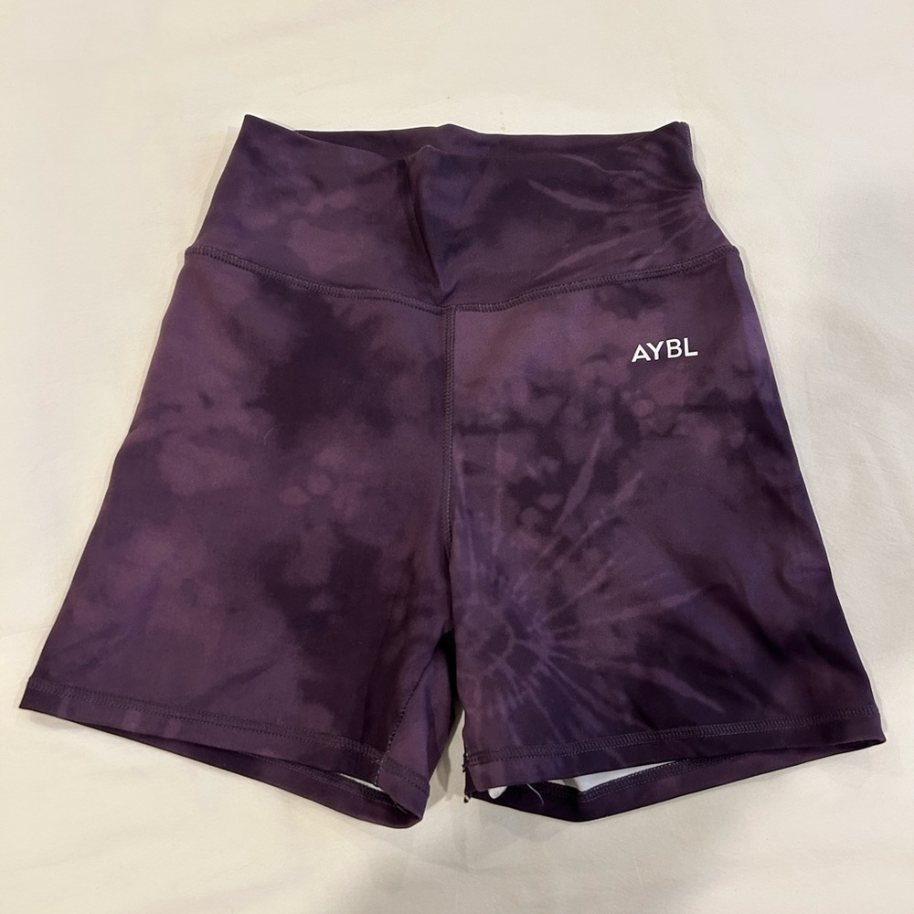 AYBL Women's Dark Purple Tie-Dye Bike Shorts